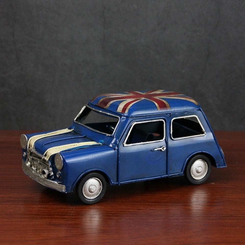 Classic Mini Cooper Style Union Jack Miniature Diecast Metal Car